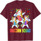 Unicorn Squad Shirt, Unicorn Gifts , Black T-Shirt - T-Shirt | Maroon