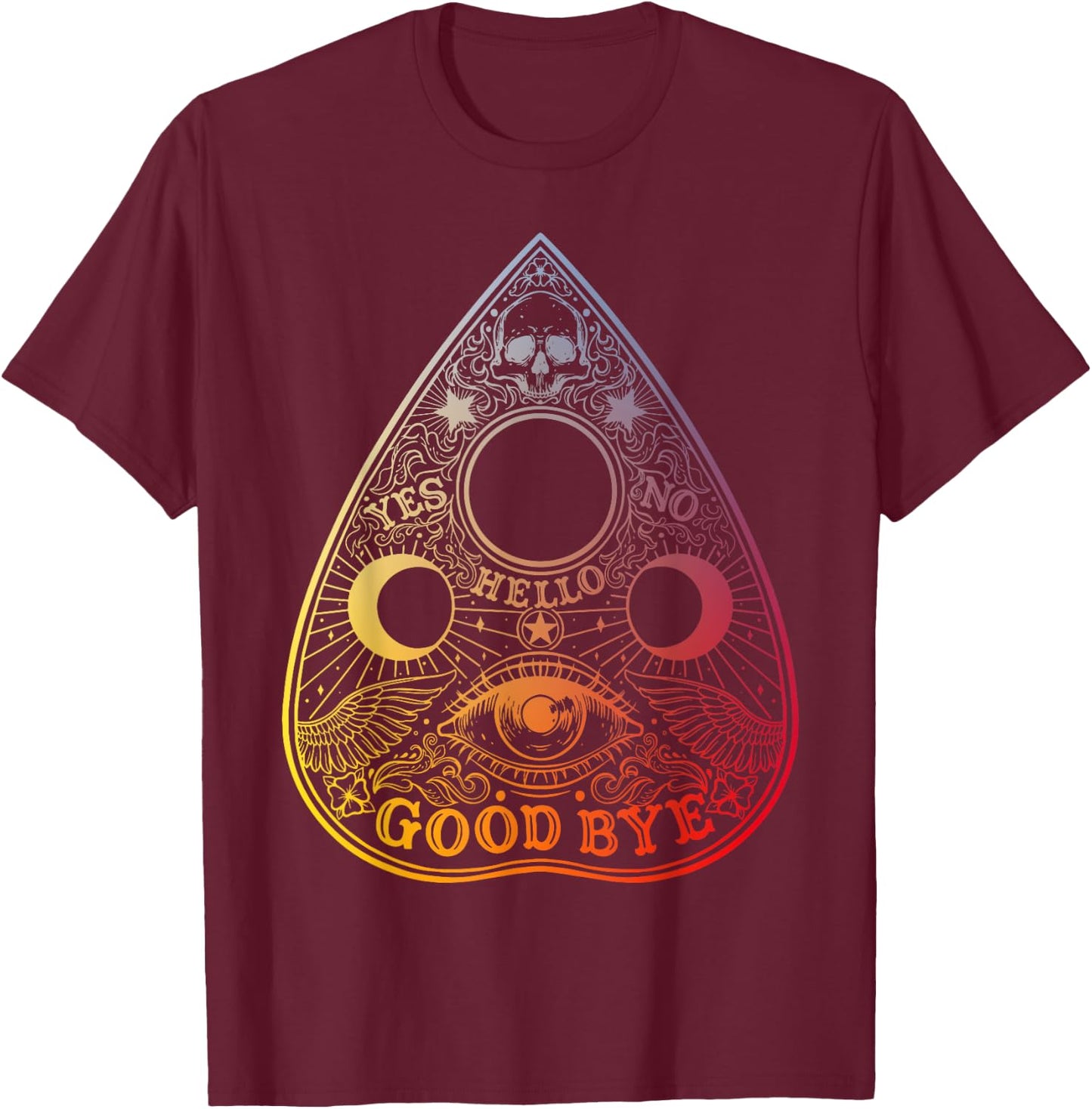 Ouija Board Planchette Gothic Paranormal Halloween Costume T-Shirt - T-Shirt | Maroon