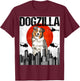 Chienzilla Dogzilla Japanese Australian Shepherd Dog Men Women T-Shirt - T-Shirt | Maroon