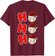 Ho-Ho-Ho Santa Red Plaid Claus Christmas Pajama Baseball T-Shirt - T-Shirt | Maroon