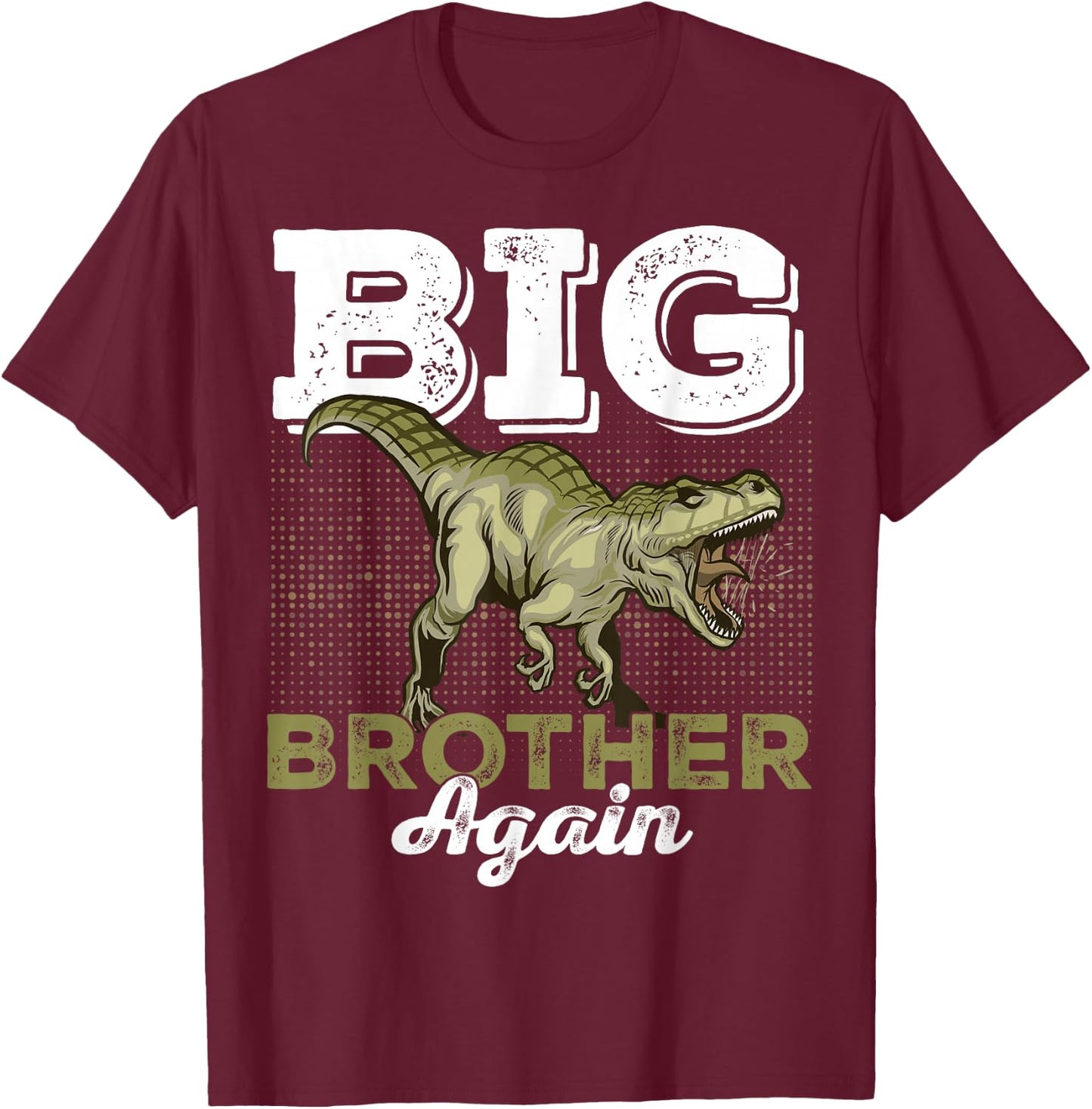 Bigs Brothers Again Dinosaurs for Boy T-Shirt - T-Shirt | Maroon