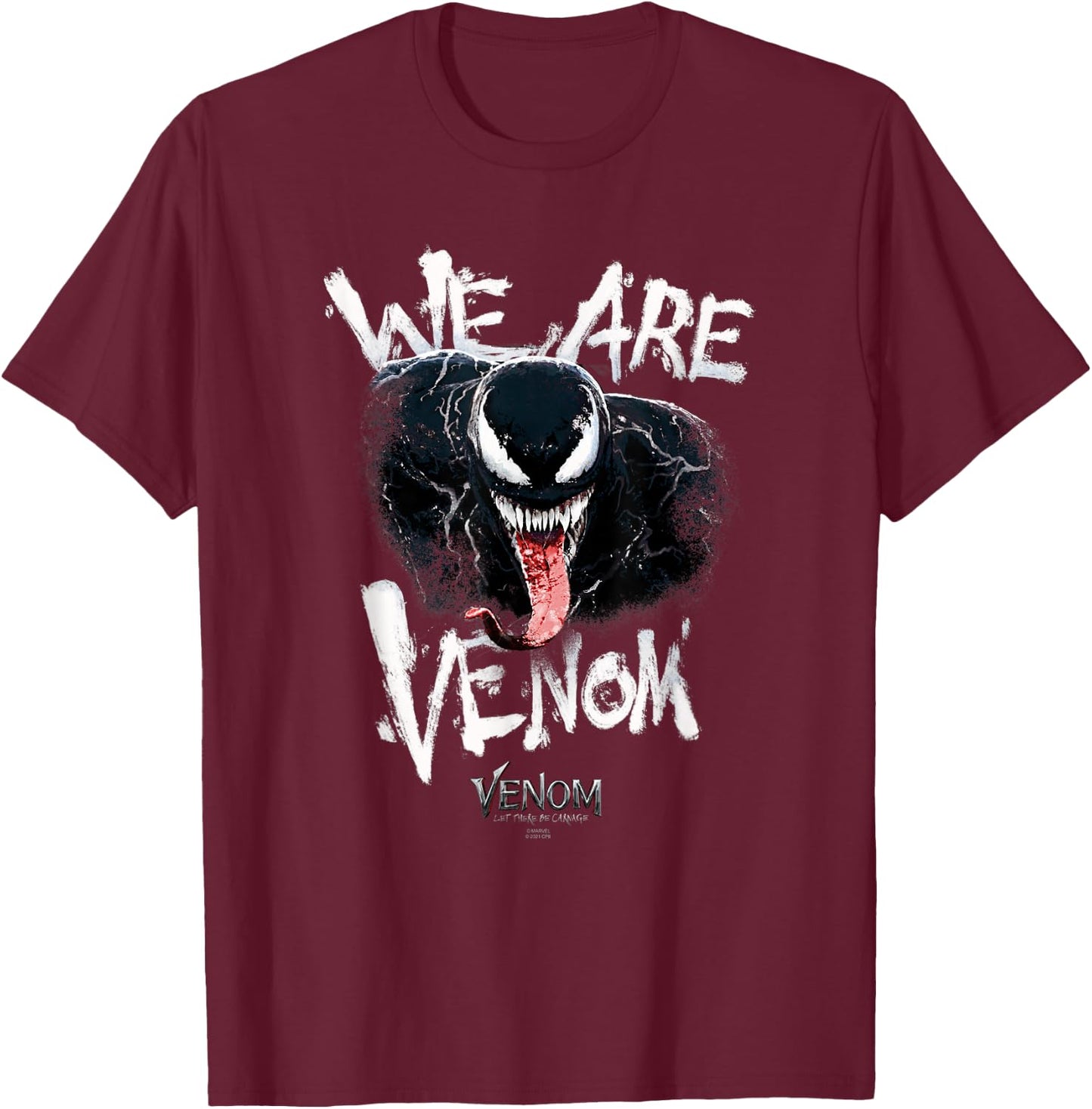 Marvel Venom: Let There Be Carnage We are Venom Close Up Small T-Shirt - T-Shirt | Maroon