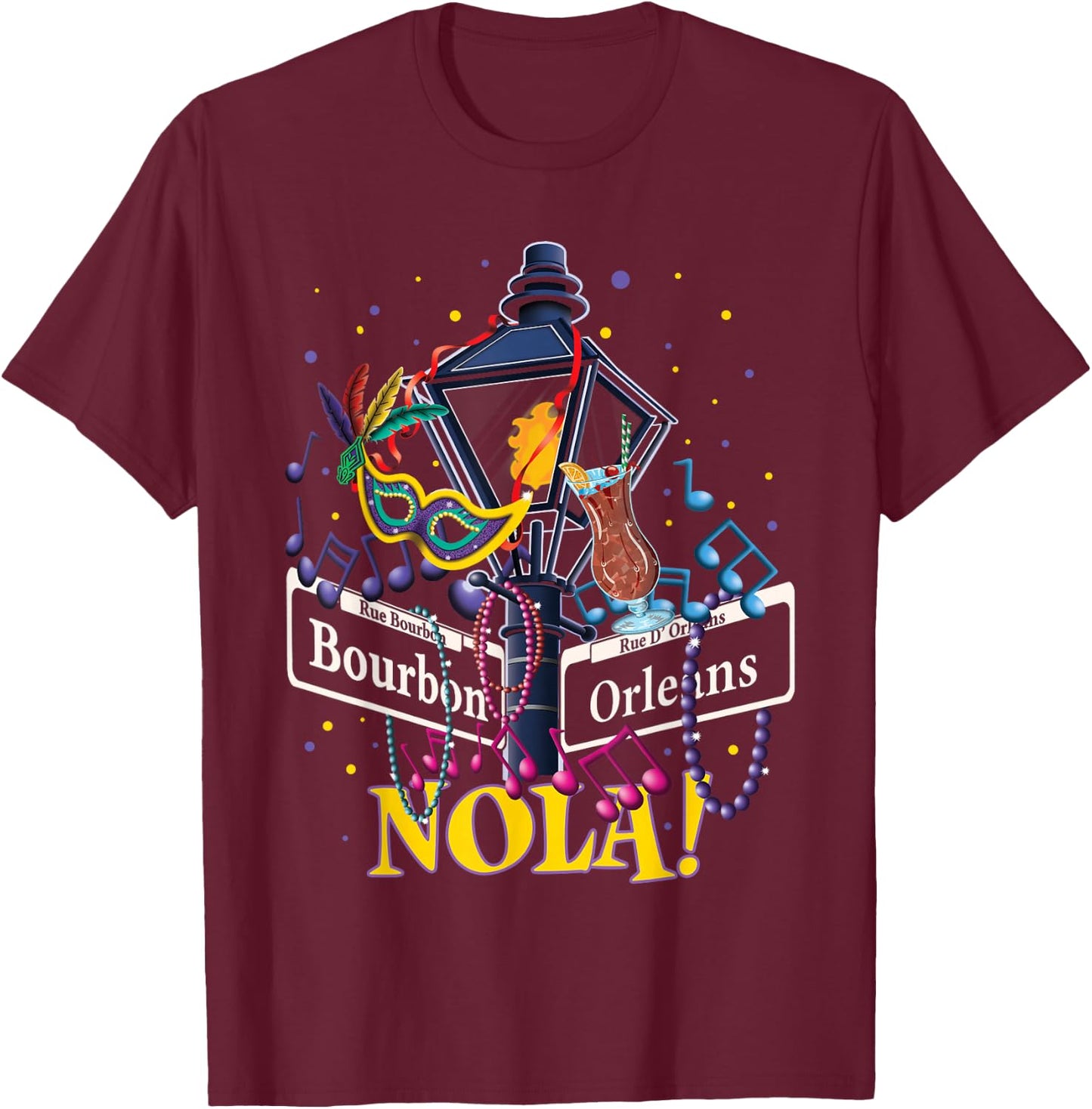 NOLA New Orleans Girls Trip 2026 Weekend Getaway Mardi Gras T-Shirt - T-Shirt | Maroon