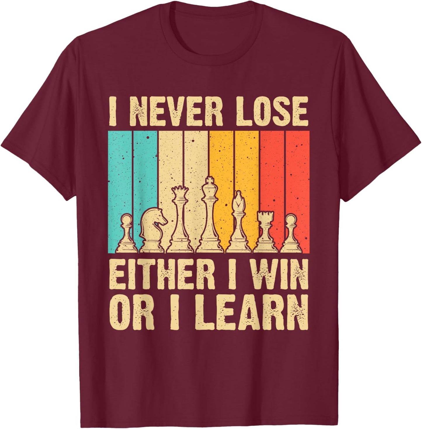 Cool Chess Lover Art Women Kid Novelty Chess Player T-Shirt - T-Shirt | Maroon
