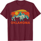 Oklahoma Vintage Bison Buffalo National Park Souvenir T-Shirt - T-Shirt | Maroon
