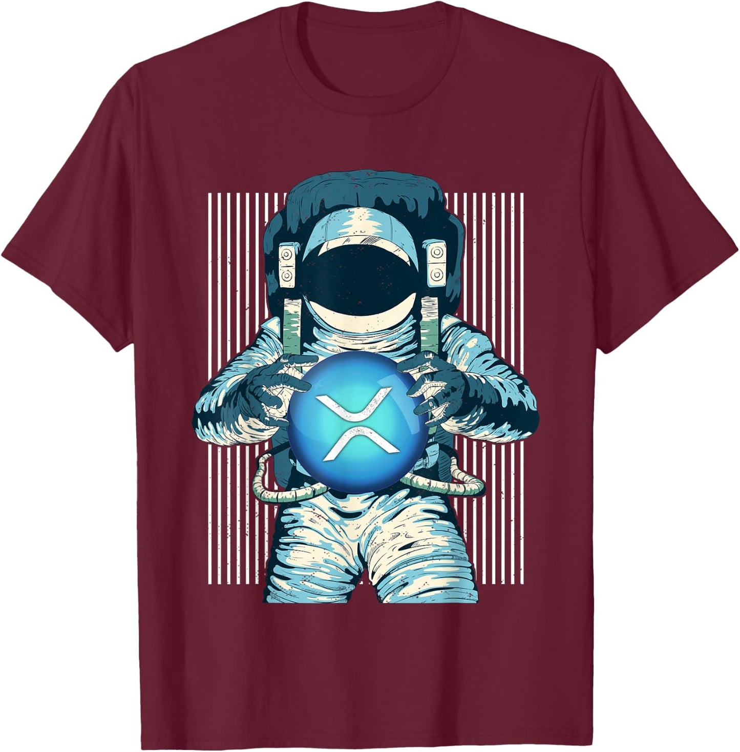 XRP Crypto Gift Cryptocurrency Blockchain Community T-Shirt - T-Shirt | Maroon