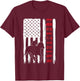 USA Equestrian team American flag US Horses rider men women T-Shirt - T-Shirt | Maroon