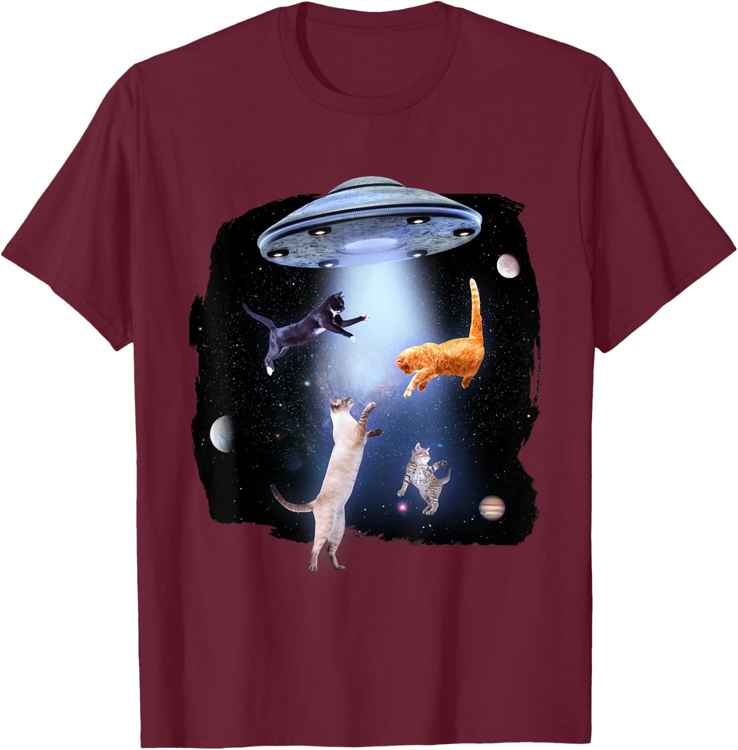 Cat Funny Cat Design T-Shirt - T-Shirt | Maroon