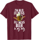 Funny i'm into fitness fit'ness beer in my belly Workout Gym T-Shirt - T-Shirt | Maroon
