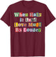 When Hate is Loud Love Must Be Louder Rainbow LGBTQIA Pride T-Shirt - T-Shirt | Maroon