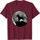 Irish Wolfhound Dog Moon T-Shirt - T-Shirt | Maroon