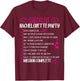Bachelorette Party Checklist Hen Night Matching Bride Outfit T-Shirt - T-Shirt | Maroon