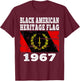 Black American Heritage Flag 1967 Vintage T-Shirt - T-Shirt | Maroon