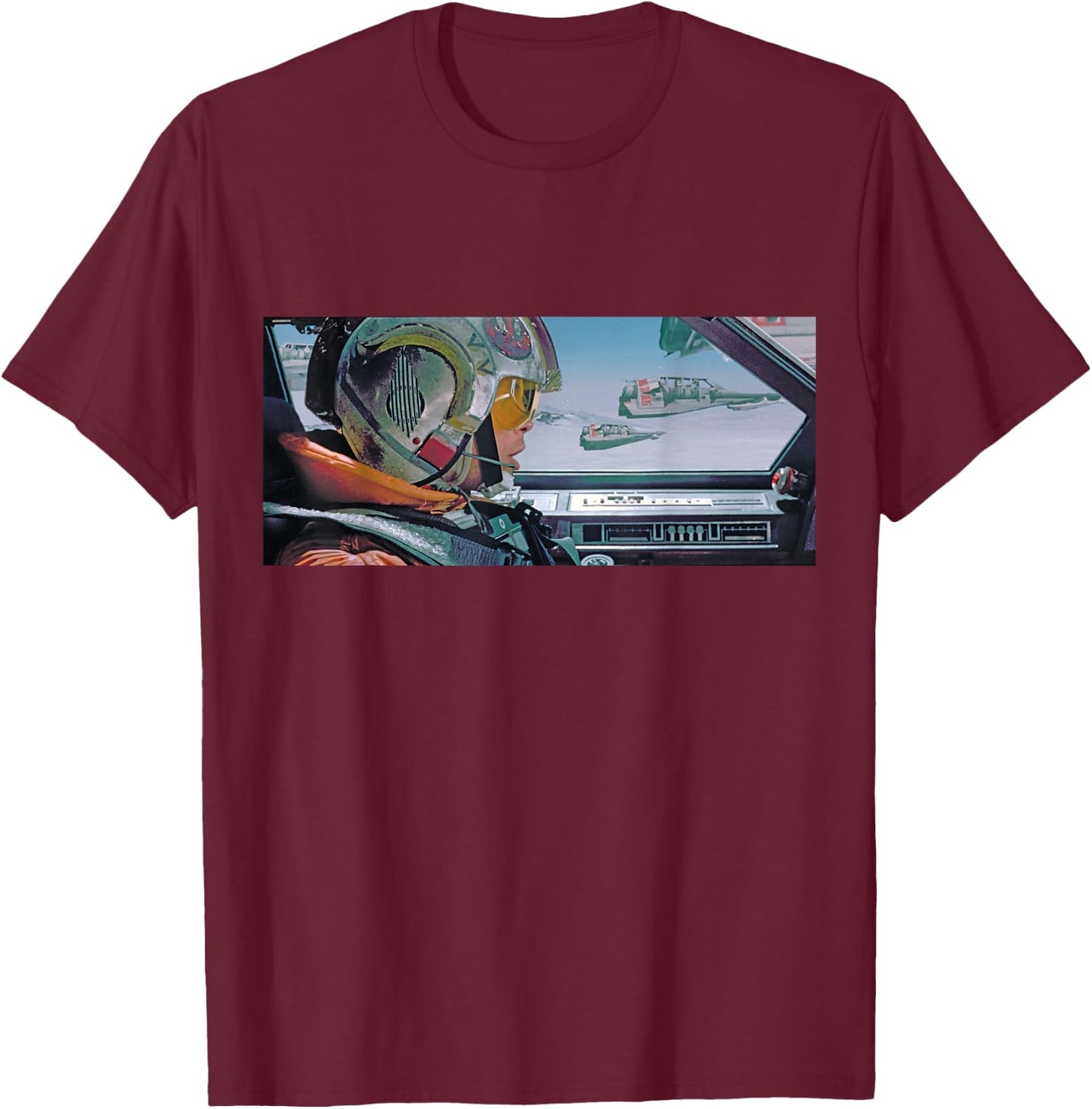 Star Wars Luke Skywalker X-Wing Fighter Pilot T-Shirt - T-Shirt | Maroon