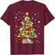 Autism Tree Christmas Pajama Autism Awareness Holiday T-Shirt - T-Shirt | Maroon