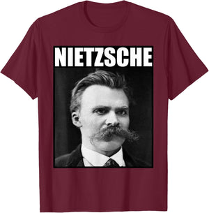 Friedrich Nietzsche | Philosopher | Portrait T-Shirt - T-Shirt | Maroon