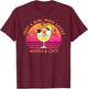 Just a Girl Who Loves Margs and Cats Margarita Cat Meme T-Shirt - T-Shirt | Maroon