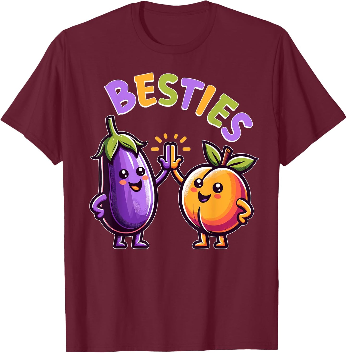 Funny Besties Hilarious Naughty Adult Humor Joke Saying Gag T-Shirt - T-Shirt | Maroon