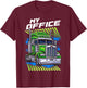 My office is a truck Trucking Trucker Truck Driver Funny Gag T-Shirt - T-Shirt | Maroon