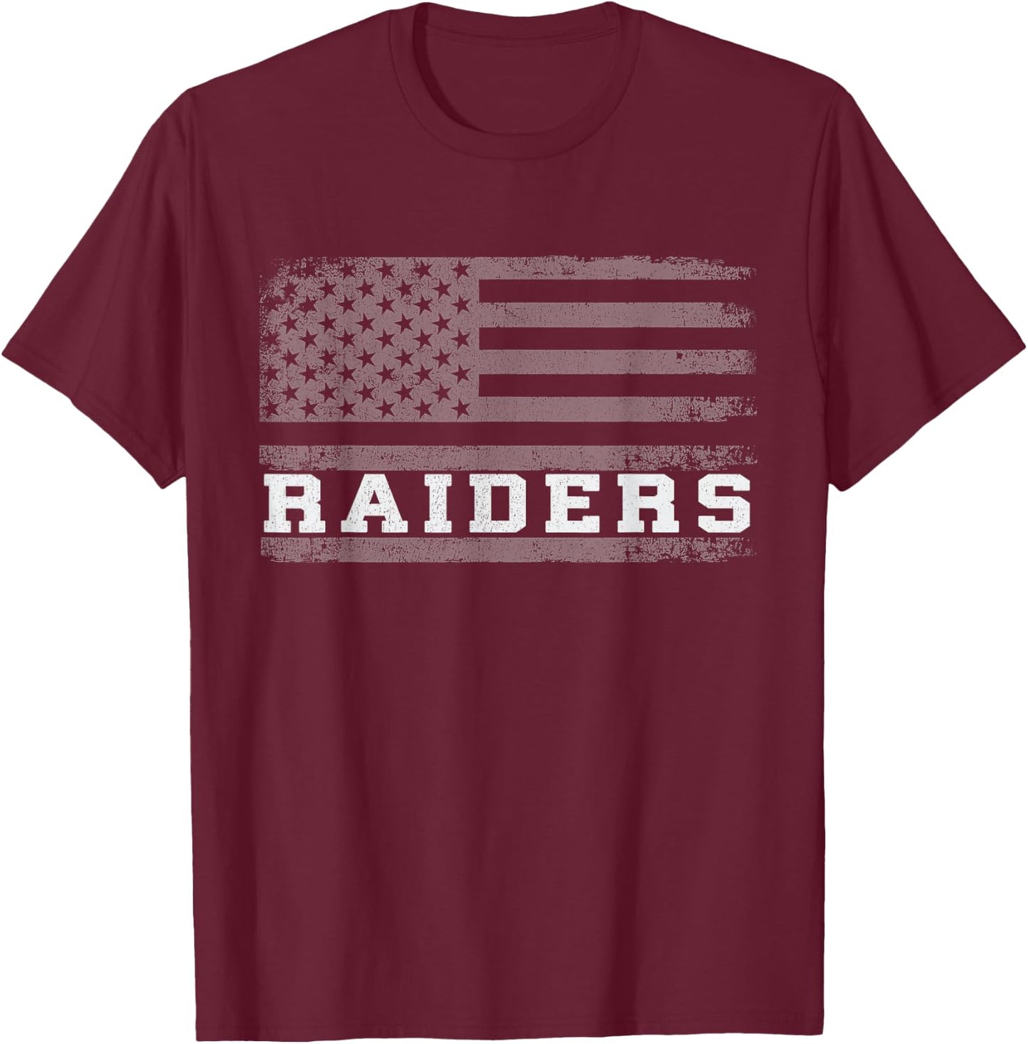 Raiders Name Vintage Retro US Flag Men Women Boy Girl T-Shirt - T-Shirt | Maroon