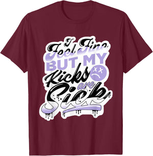11 Low Pure Violet Feel Fine Shoes Drip Pure Violet 11s T-Shirt - T-Shirt | Maroon