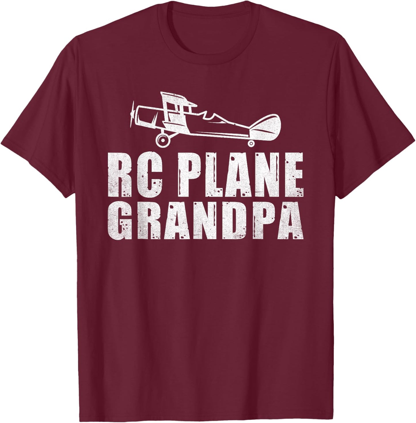 RC Plane Flying RC Plane Grandpa T-Shirt - T-Shirt | Maroon