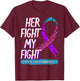 Thyroid Cancer Awareness Ribbon Endocrinologist Gift T-Shirt - T-Shirt | Maroon
