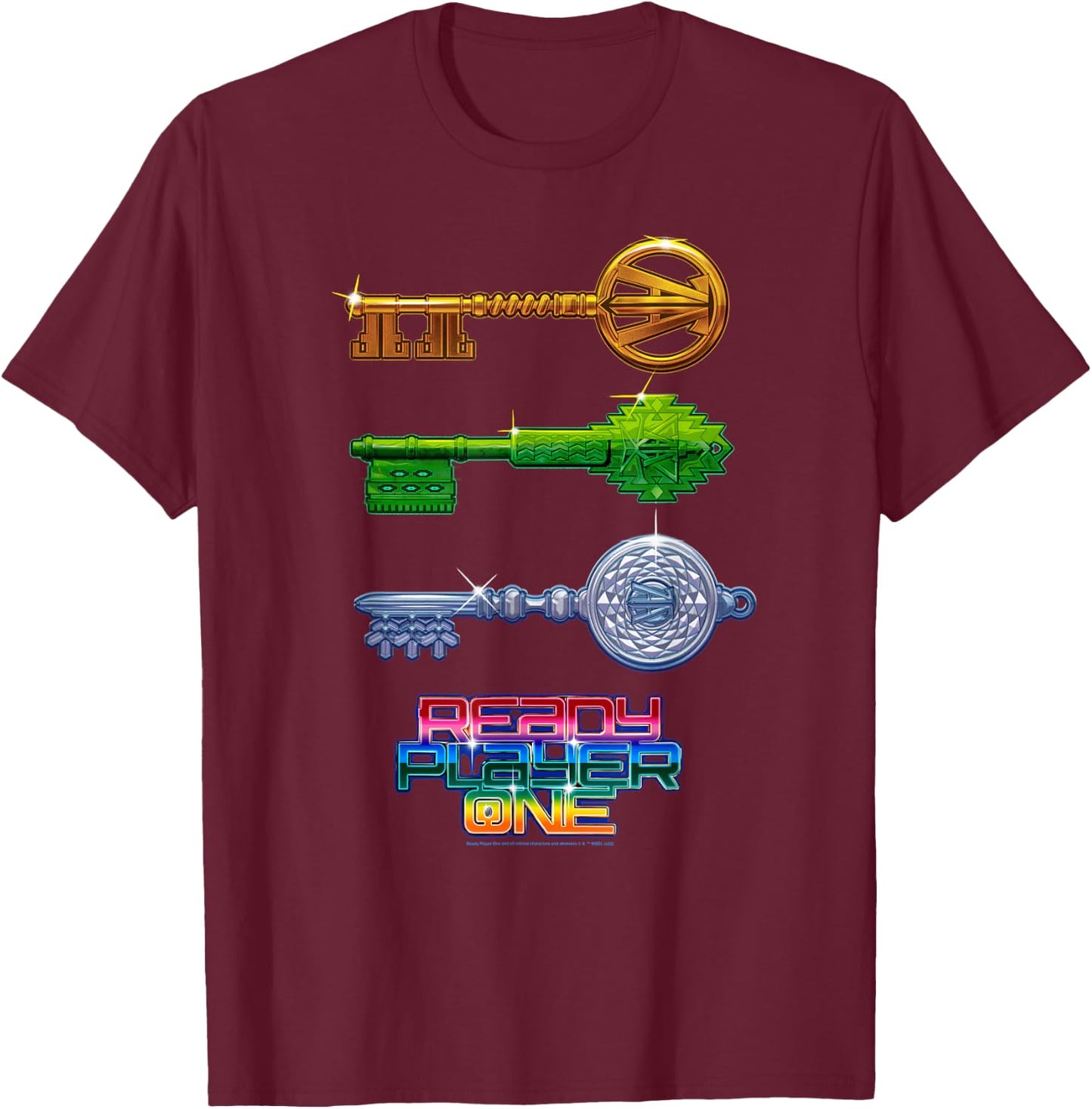 Ready Player One Keys T-Shirt - T-Shirt | Maroon