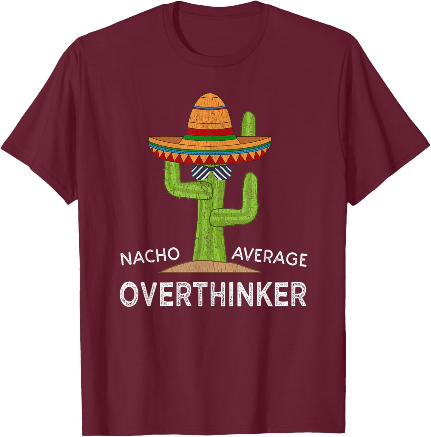 Funny Overthinking Overthinker T-Shirt - T-Shirt | Maroon