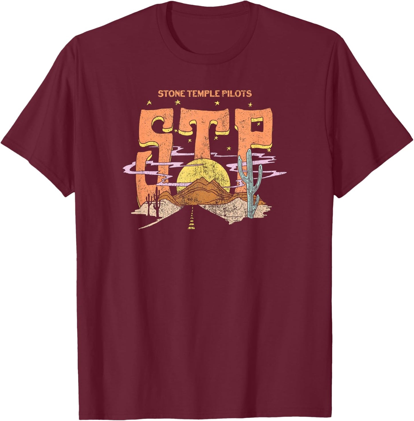 Stone Temple Pilots - Desert Highway T-Shirt - T-Shirt | Maroon