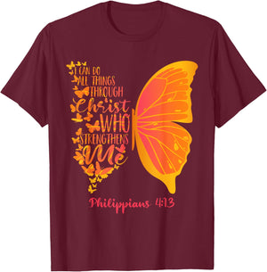Can Do All Things Through Christ Who Strengthens Me I Gift T-Shirt - T-Shirt | Maroon