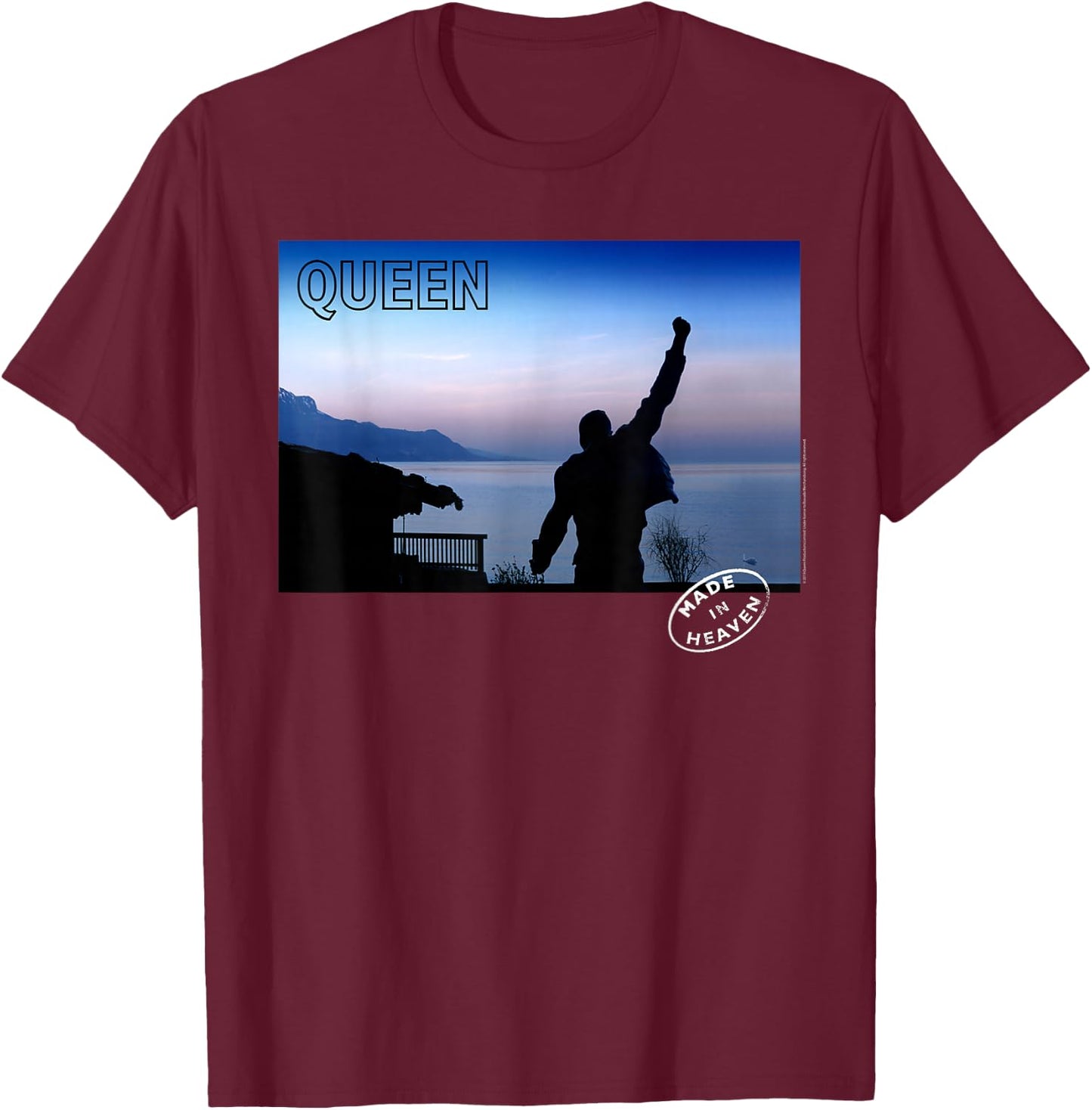Queen Official Made in Heaven Photo T-Shirt - T-Shirt | Maroon
