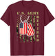 Proud US Army Veteran, Retired Army Veteran, Grumpy Old Vet T-Shirt - T-Shirt | Maroon