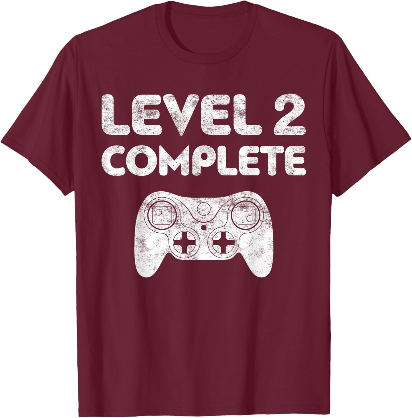 Level 2 Complete Shirt Men Women 2nd Wedding Anniversary T-Shirt - T-Shirt | Maroon