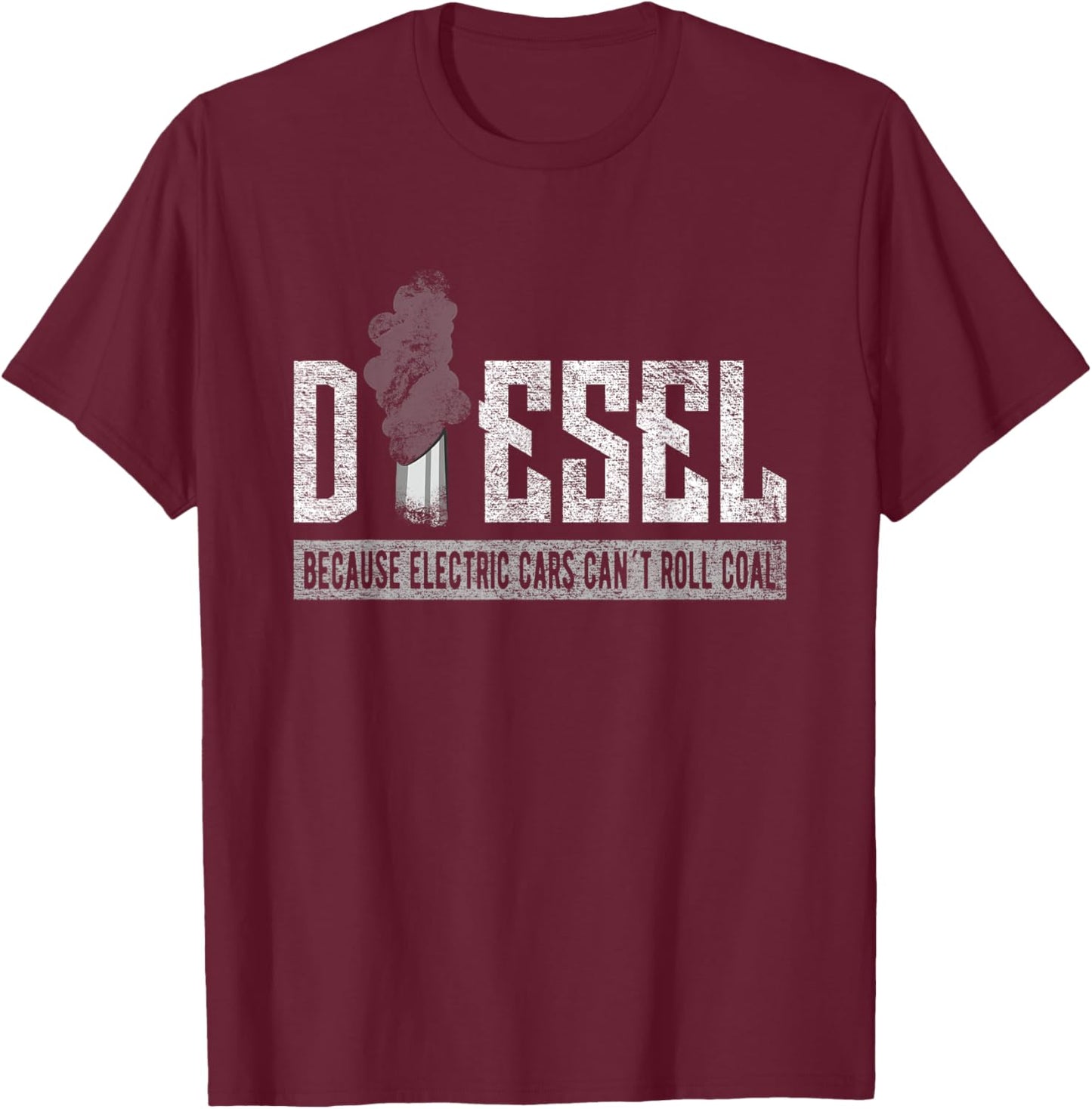ROLL COAL TRUCK / DIESEL TRUCK Electric Cars Can't Roll Coll T-Shirt - T-Shirt | Maroon
