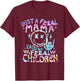Retro Groovy Just a Feral mama busy raising feral children T-Shirt - T-Shirt | Maroon