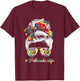 Art Teacher Life Messy Bun Back to School Art Teacher Men Women T-Shirt - T-Shirt | Maroon