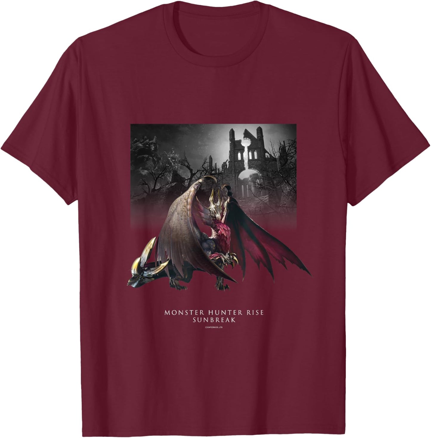 MONSTER HUNTER RISE:SUNBREAK Malzeno T-Shirt - T-Shirt | Maroon