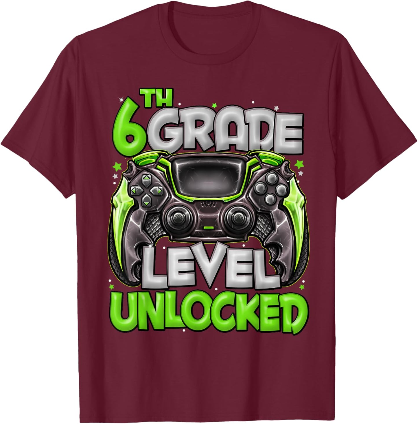 6th Grade Level Unlocked Game On 6th Grade Back To School T-Shirt - T-Shirt | Maroon