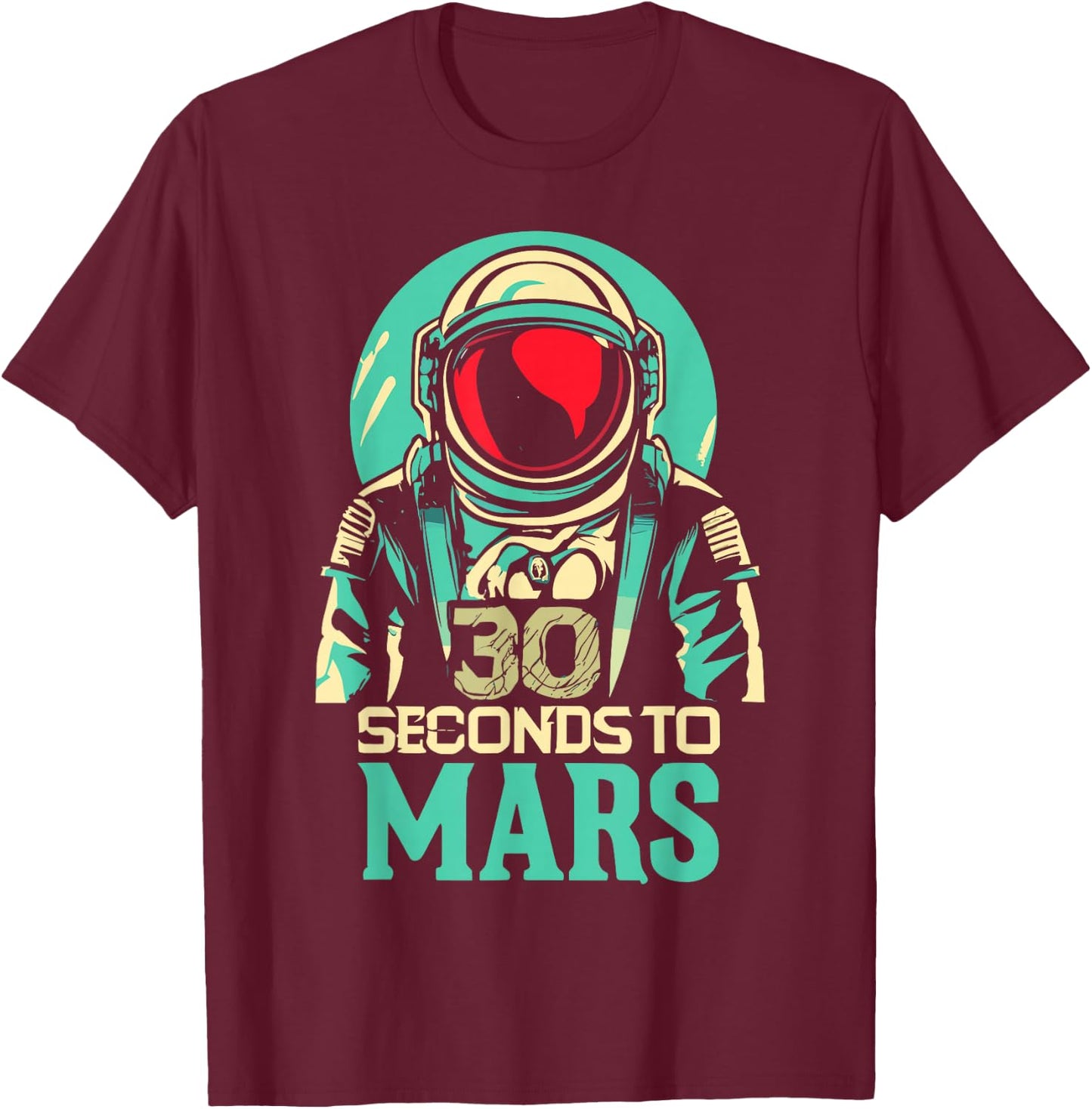 30 Seconds To Mars T-Shirt - T-Shirt | Maroon