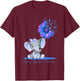 DIGEORGE SYNDROME AWARENESS Cute Elephant Sunflower Light T-Shirt - T-Shirt | Maroon