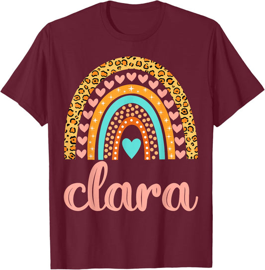 Clara Clara Name Birthday Shirt Gift T-Shirt - T-Shirt | Maroon