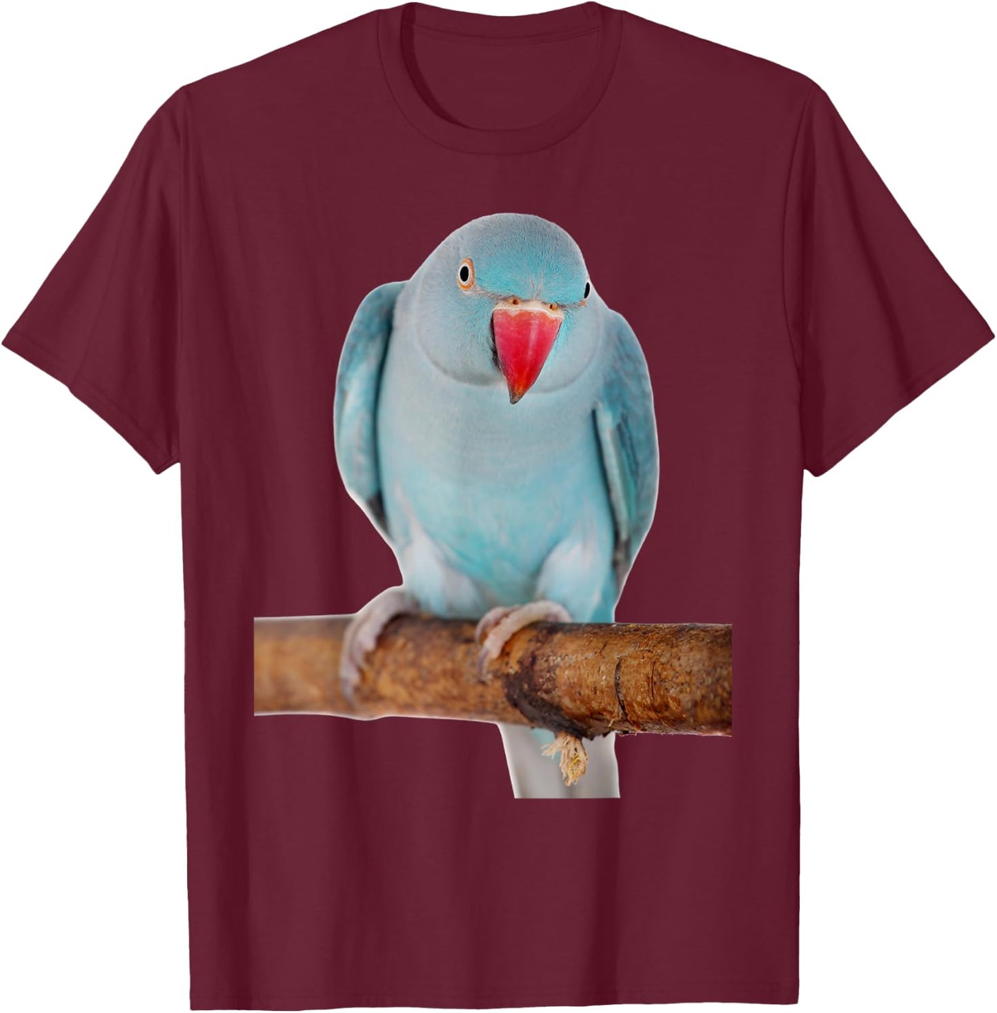 Blue indian Ringneck Parrot Bird humor for Parrot lovers T-Shirt - T-Shirt | Maroon