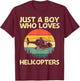 Best Helicopter Art For Boys Kids Aircraft Helicopter Pilot T-Shirt - T-Shirt | Maroon