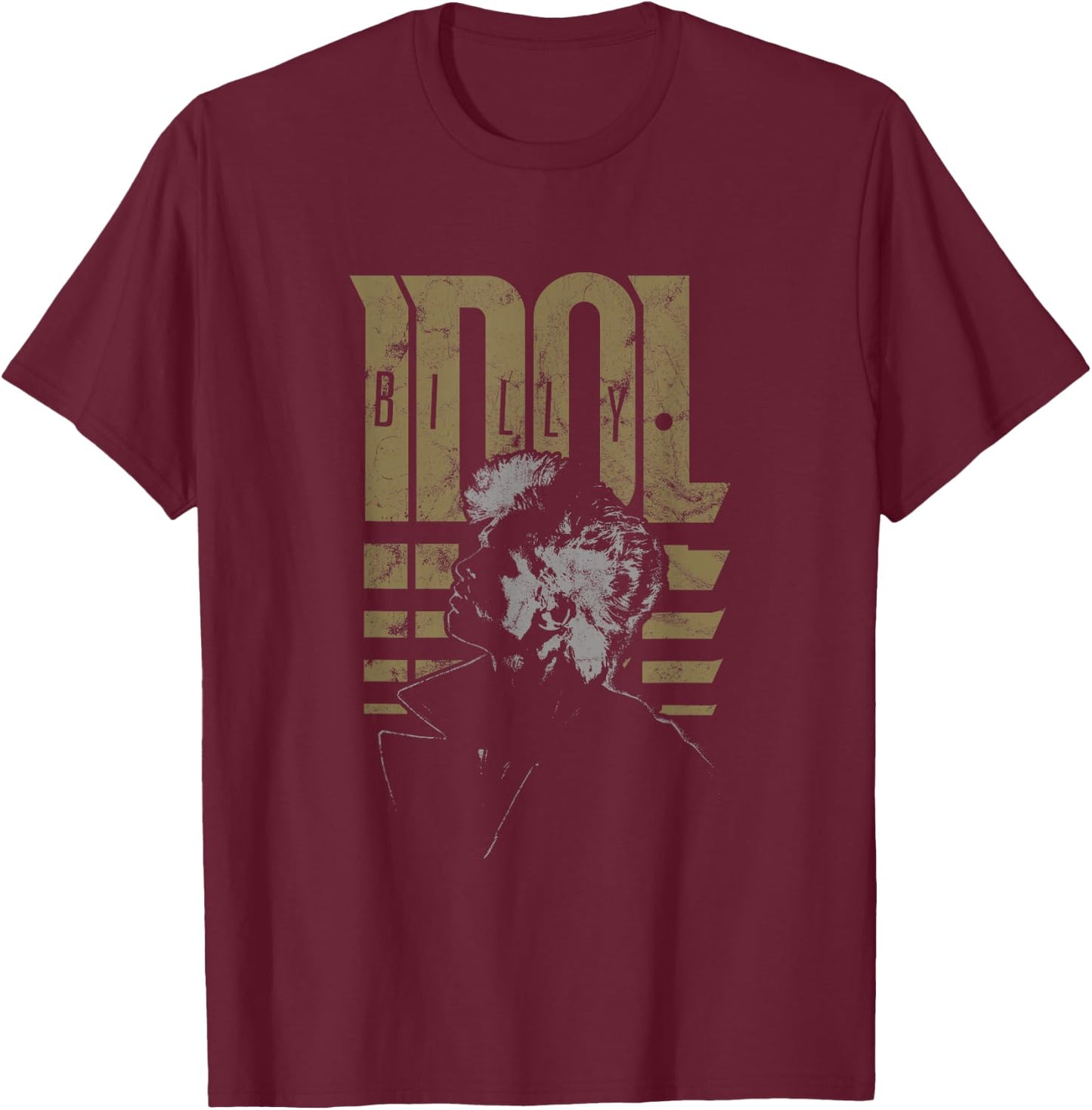 Billy Idol - Profile T-Shirt - T-Shirt | Maroon