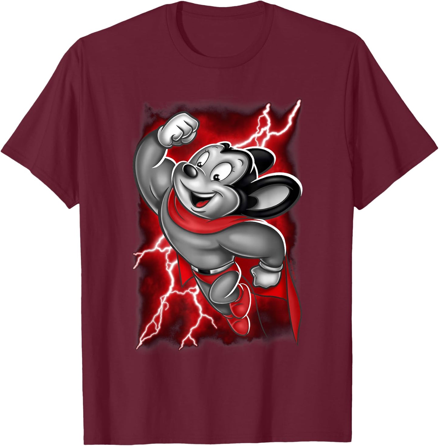 Mighty Mouse Mighty Storm T-Shirt - T-Shirt | Maroon
