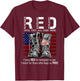 On Friday We Wear Red Military R.E.D Friday Military Remember Everyone Deployed -Adults US Flag Black Small Classic Fit Short Sleeve T-Shirt - T-Shirt | Maroon