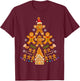 Gingerbread Christmas Tree Lights Cookie Baking Team T-Shirt - T-Shirt | Maroon