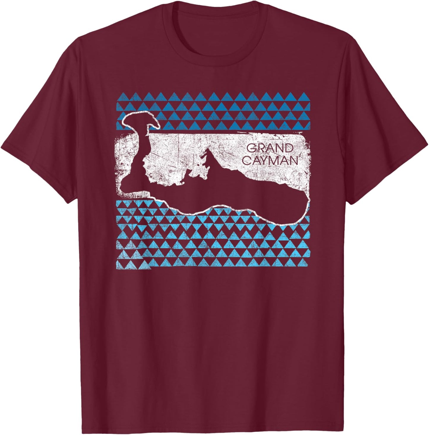 Retro Grand Cayman Islands Beach Cruise Vacation Souvenir T-Shirt - T-Shirt | Maroon