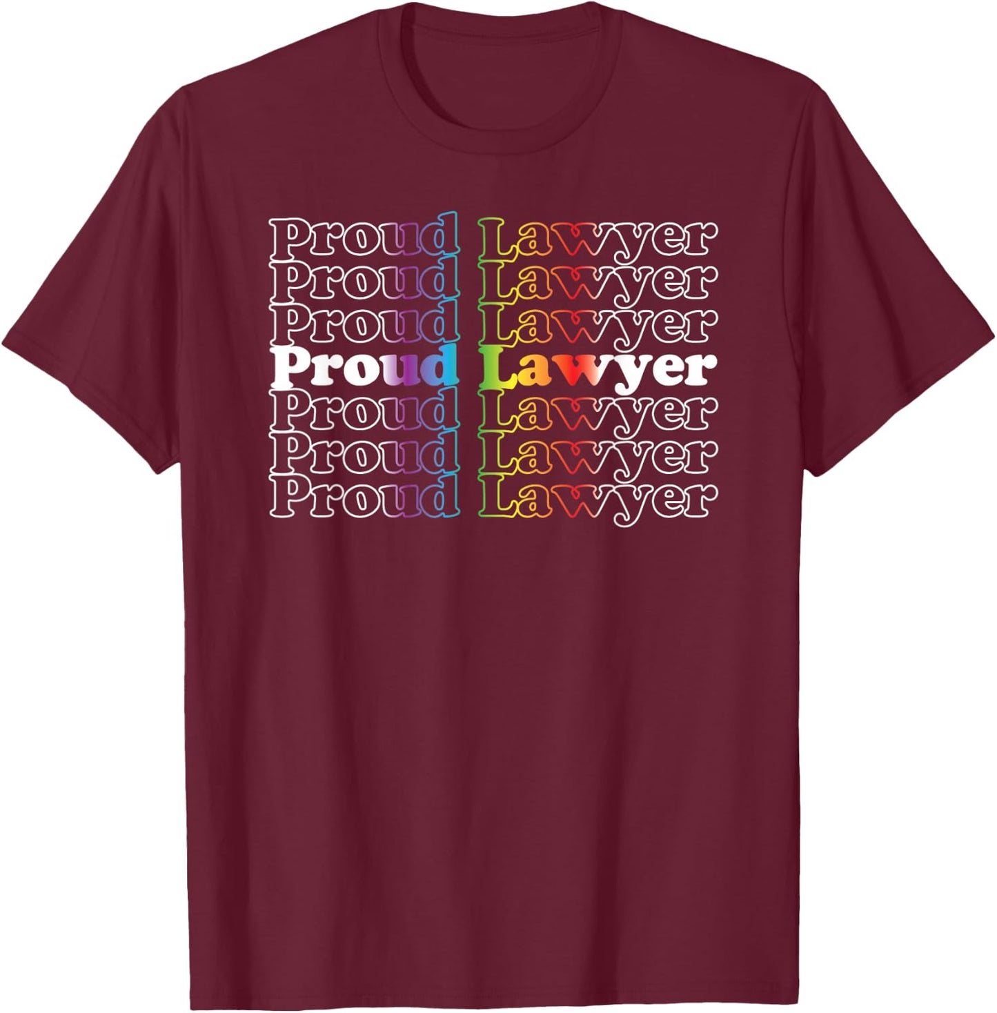 Proud Lawyer Design for LGBT Gay Bisexual Queer Attorneys T-Shirt - T-Shirt | Maroon